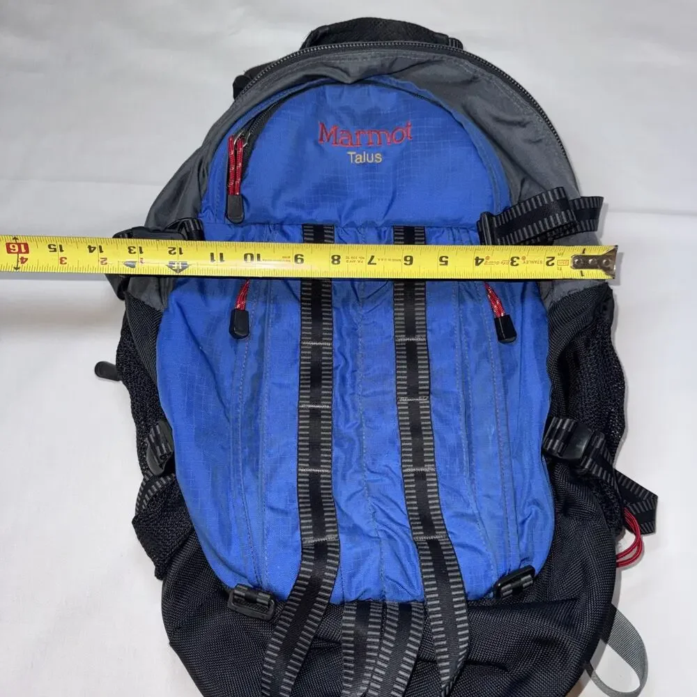 Marmot Talus Backpack Size Medium Blue Black Red Hiking Camping Fishing School